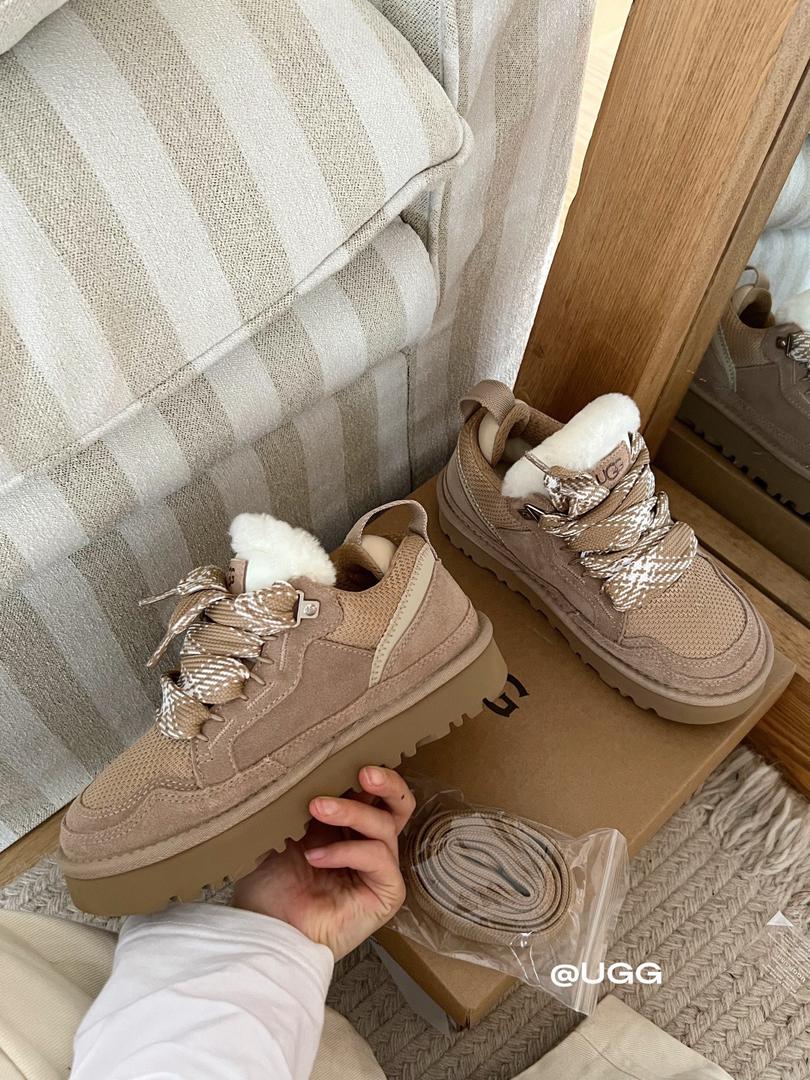 Beige Urban Sneakers with Plush Lining