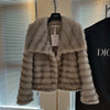 Luxe Ribbed Fur Cropped Jacket