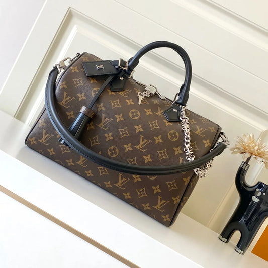 Signature Coated Canvas Handbag with French Leather Trim