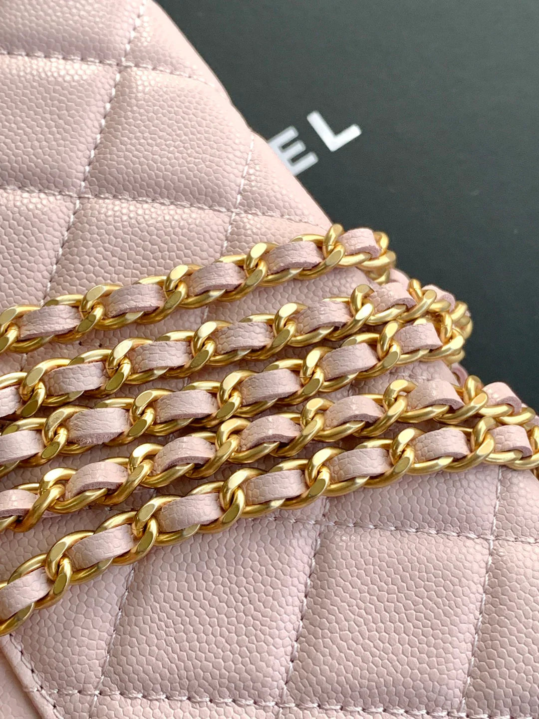 Small Grained Leather Flap Bag (23cm) – 24k Gold Hardware