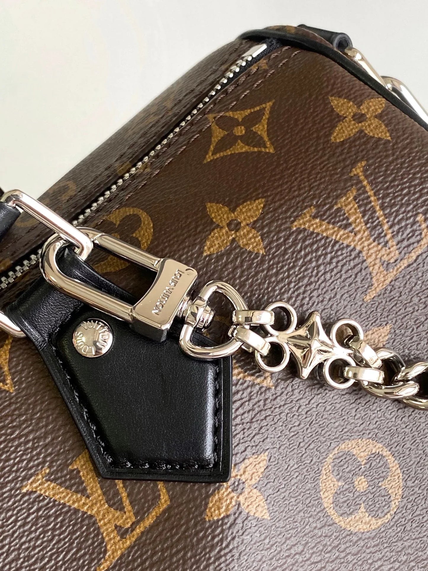 Signature Coated Canvas Handbag with French Leather Trim