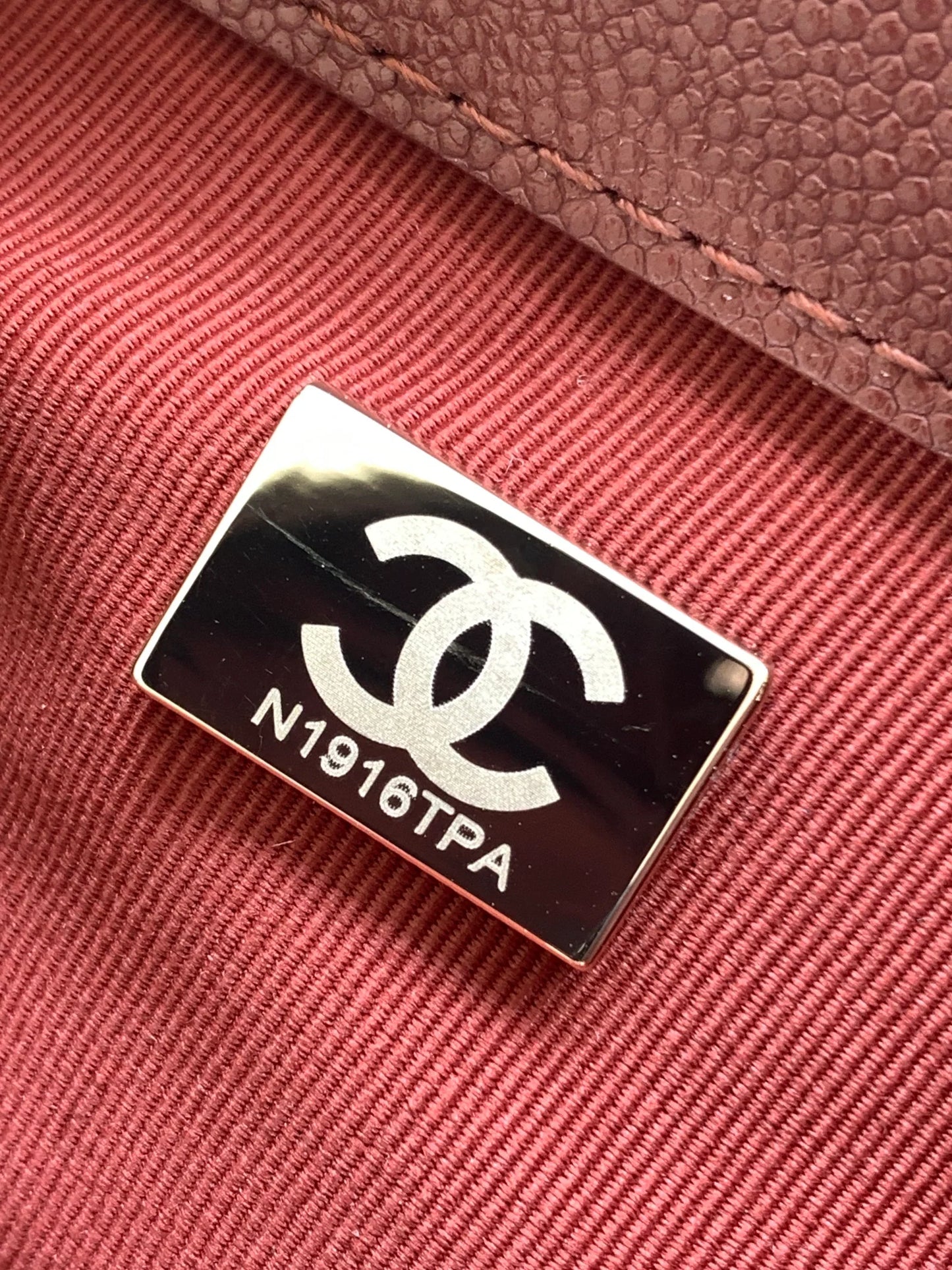 Compact Grained Leather Backpack (21cm) – Champagne Gold Hardware