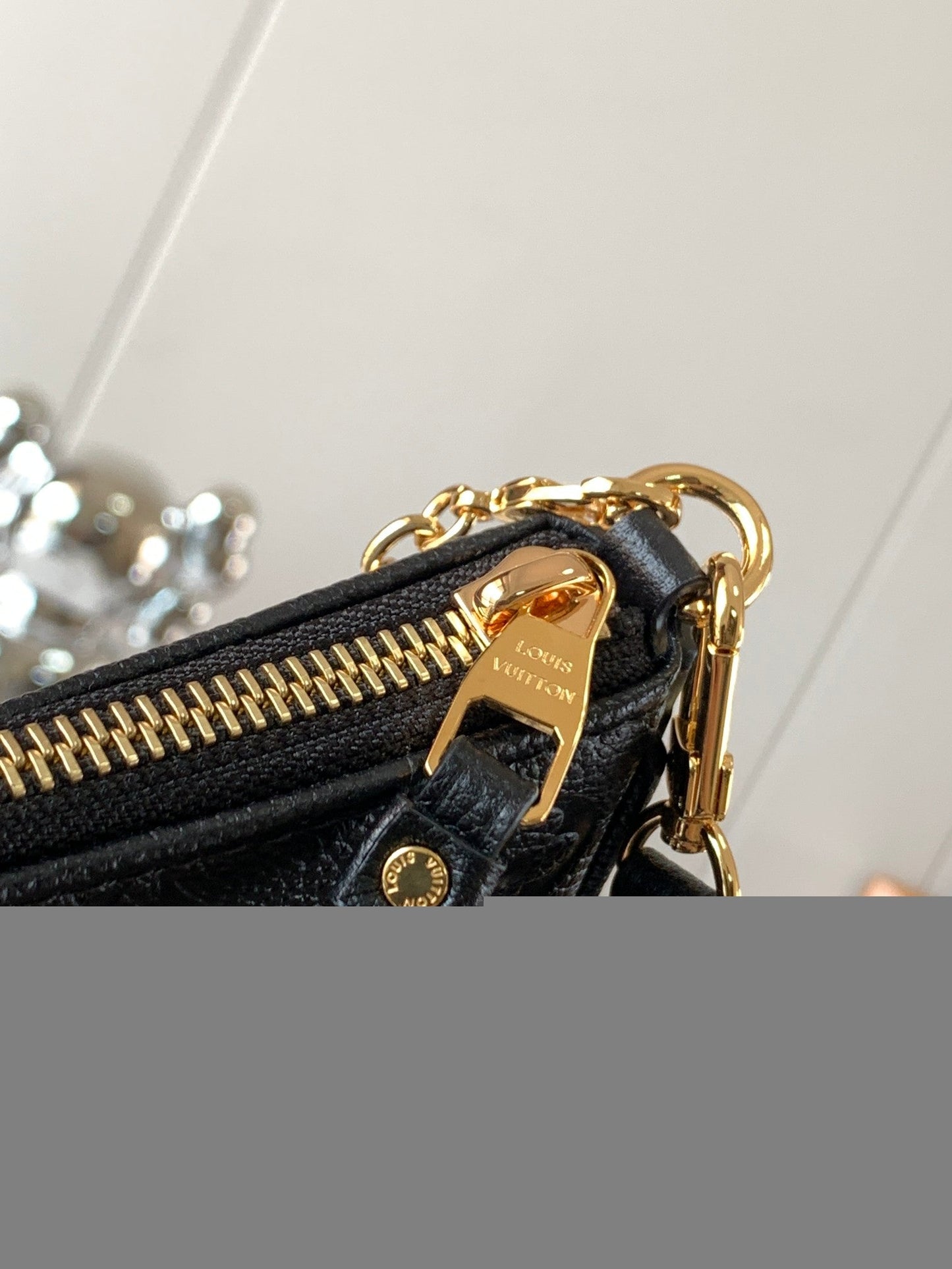 Embossed Leather Shoulder Bag